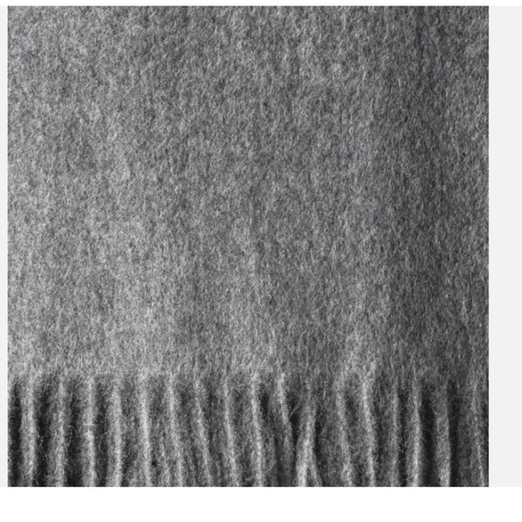 Dawson Forte 100% Cashmere Woven Throw Gray - Picture 3 of 5